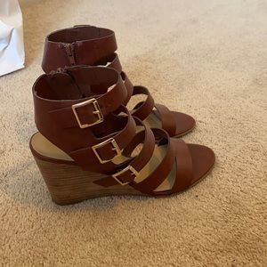 Wedge sandals. Worn once!